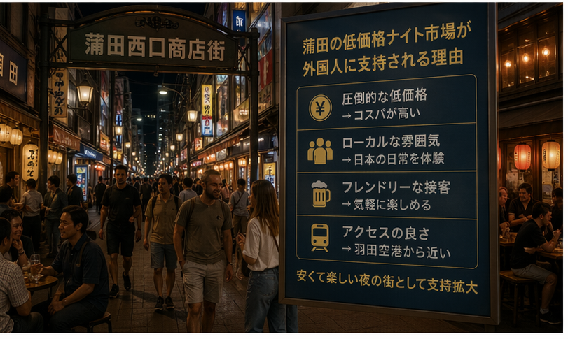 蒲田のナイト市場が外国人に人気の理由とは