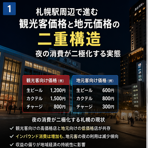 札幌駅周辺の夜の楽しみ方と価格の違いを探る