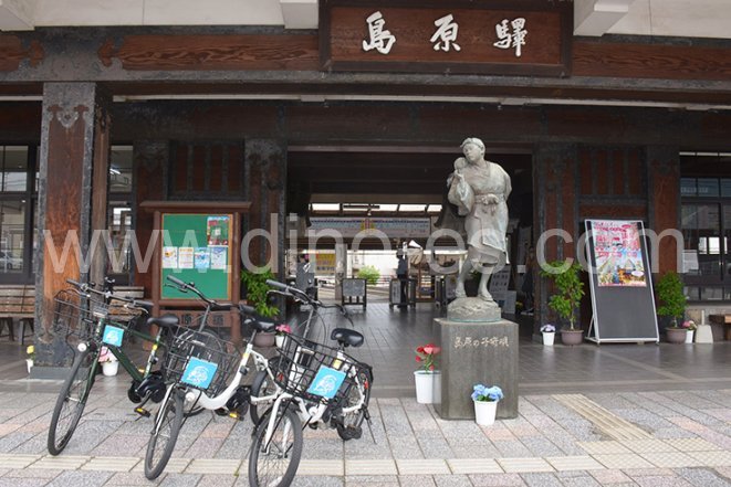 島原メンズエステの駅前の写真です。picture of Shimabara station where to find spa and massage salons