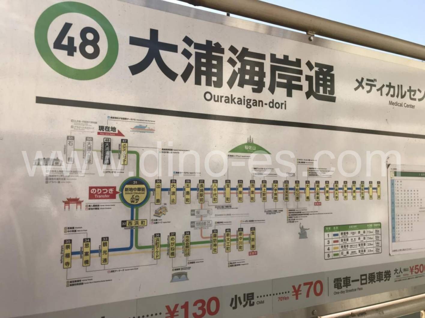 大浦海岸通メンズエステの駅前の写真です。picture of Ōura Kaigan-dōri station where to find spa and massage salons