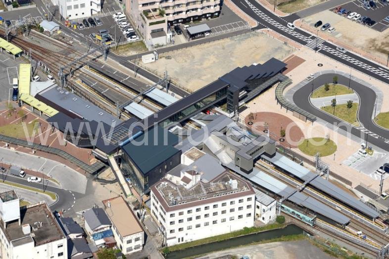西鉄柳川メンズエステの駅前の写真です。picture of Nishitetsu Yanagawa station where to find spa and massage salons