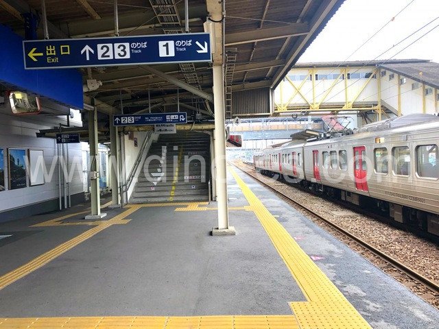 羽犬塚メンズエステの駅前の写真です。picture of Hainuzuka station where to find spa and massage salons