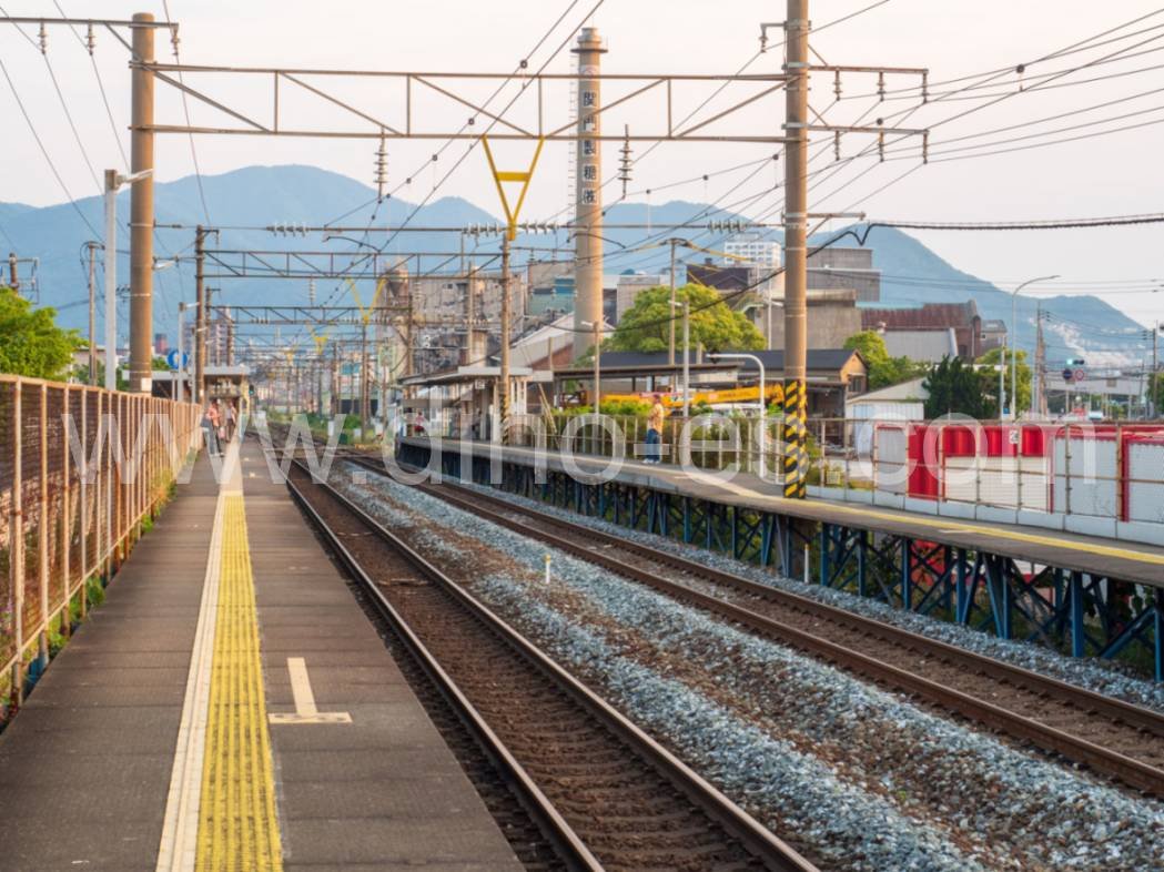 小森江メンズエステの駅前の写真です。picture of Komorie station where to find spa and massage salons