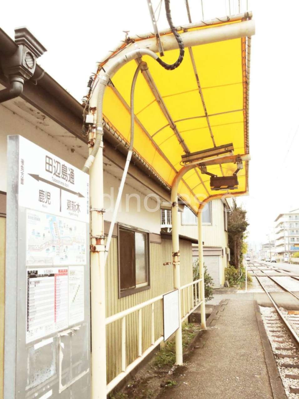 田辺島通メンズエステの駅前の写真です。picture of Tabeshima-dōri station where to find spa and massage salons