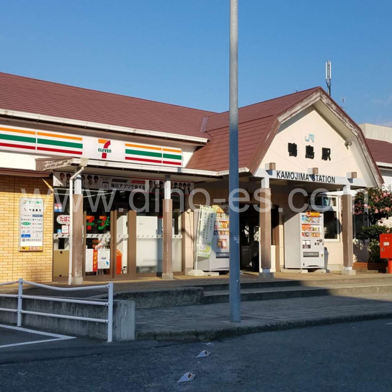 鴨島メンズエステの駅前の写真です。picture of Kamojima station where to find spa and massage salons