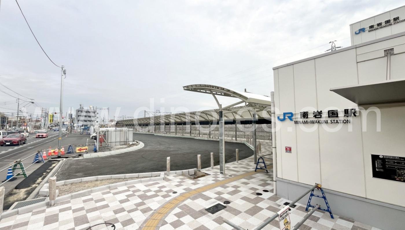 南岩国メンズエステの駅前の写真です。picture of Minami-Iwakuni station where to find spa and massage salons