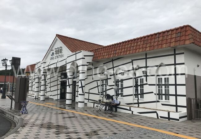 宇野メンズエステの駅前の写真です。picture of Uno station where to find spa and massage salons