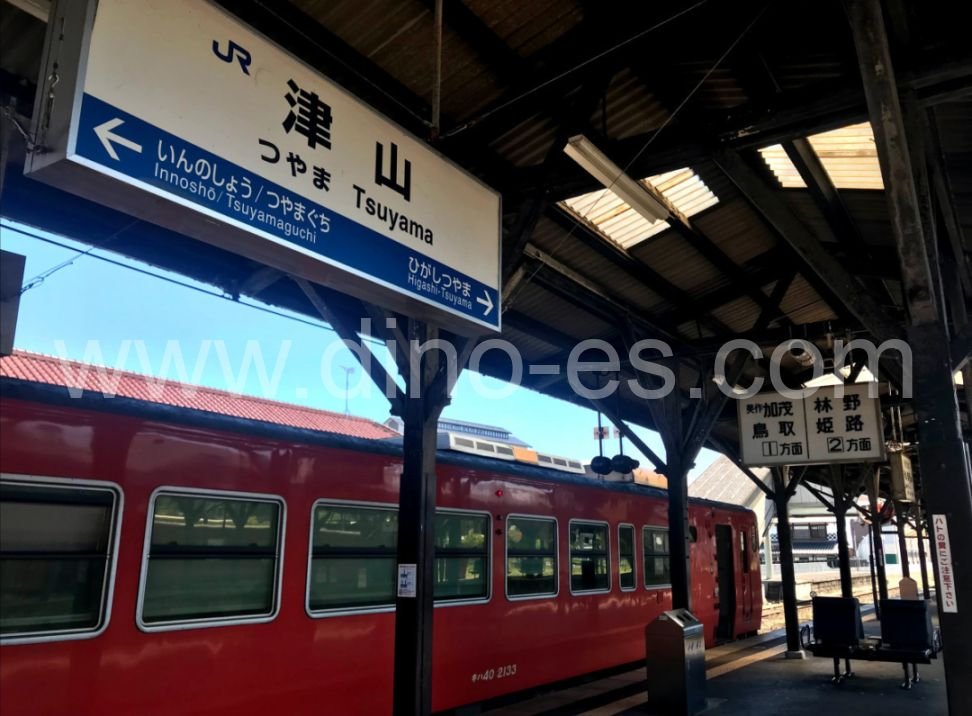 津山メンズエステの駅前の写真です。picture of Tsuyama station where to find spa and massage salons