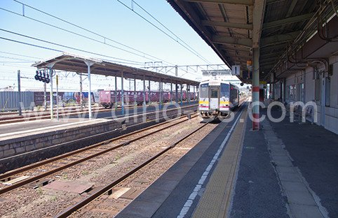 伯耆大山メンズエステの駅前の写真です。picture of Hōki-Daisen station where to find spa and massage salons