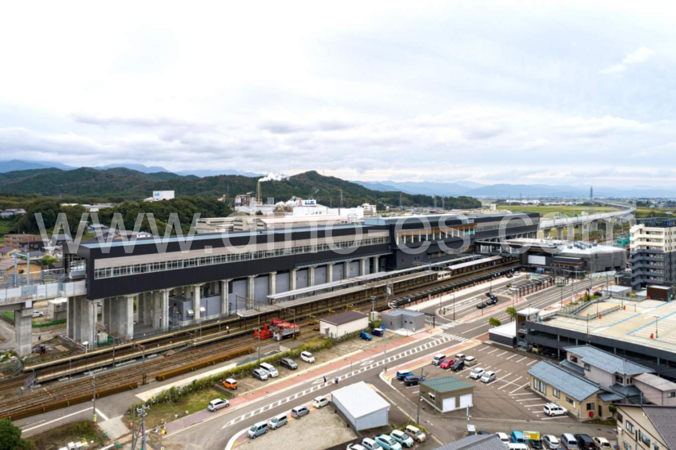 芦原温泉メンズエステの駅前の写真です。picture of Awaraonsen station where to find spa and massage salons