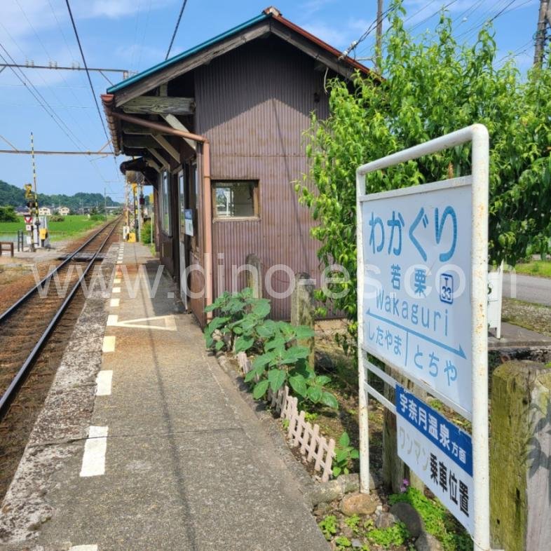 若栗メンズエステの駅前の写真です。picture of Wakaguri station where to find spa and massage salons