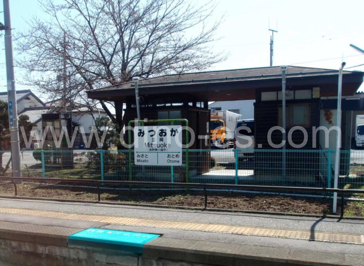 三岡メンズエステの駅前の写真です。picture of Mitsuoka station where to find spa and massage salons