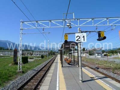 安曇追分メンズエステの駅前の写真です。picture of Azumi-Oiwake station where to find spa and massage salons