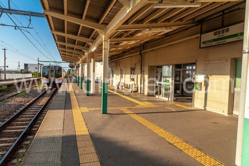 越後曽根メンズエステの駅前の写真です。picture of Echigo-Sone station where to find spa and massage salons