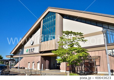 新津メンズエステの駅前の写真です。picture of Niitsu station where to find spa and massage salons