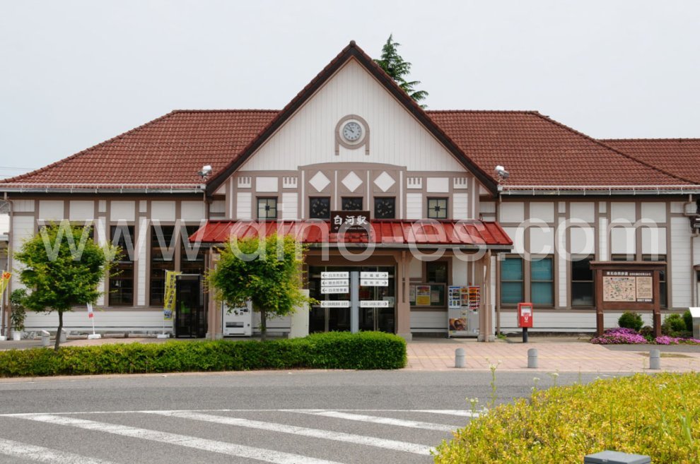 白河メンズエステの駅前の写真です。picture of Shirakawa station where to find spa and massage salons