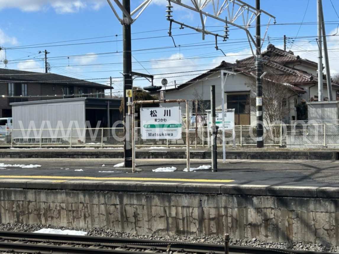 松川メンズエステの駅前の写真です。picture of Matsukawa station where to find spa and massage salons