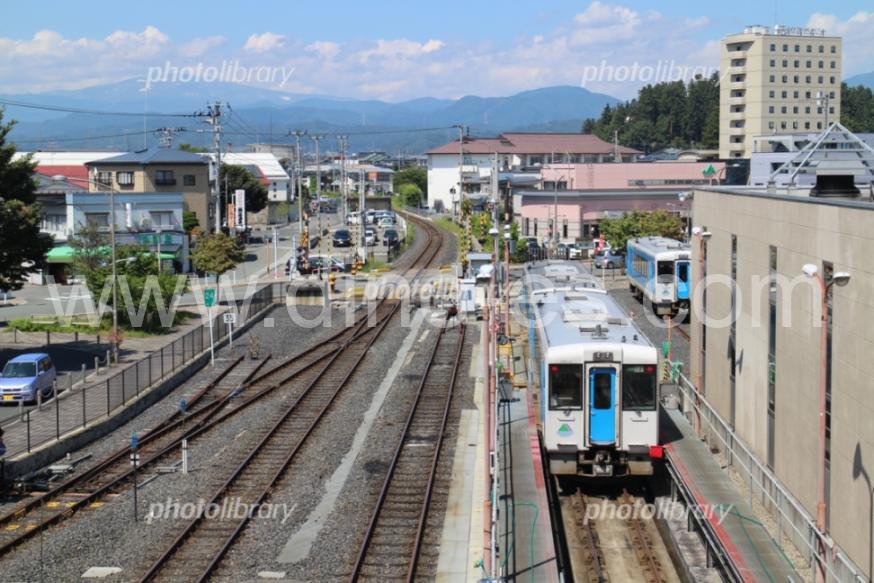 寒河江メンズエステの駅前の写真です。picture of Sagae station where to find spa and massage salons