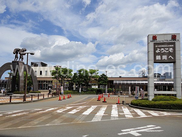 鶴岡メンズエステの駅前の写真です。picture of Tsuruoka station where to find spa and massage salons