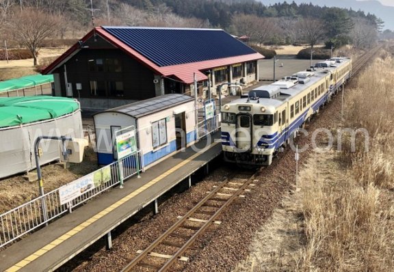 あきた白神メンズエステの駅前の写真です。picture of Akitashirakami station where to find spa and massage salons