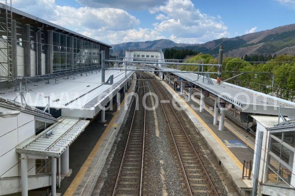 田沢湖メンズエステの駅前の写真です。picture of Tazawako station where to find spa and massage salons