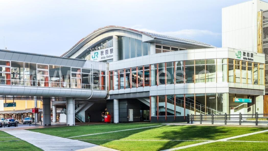 秋田メンズエステの駅前の写真です。picture of Akita station where to find spa and massage salons