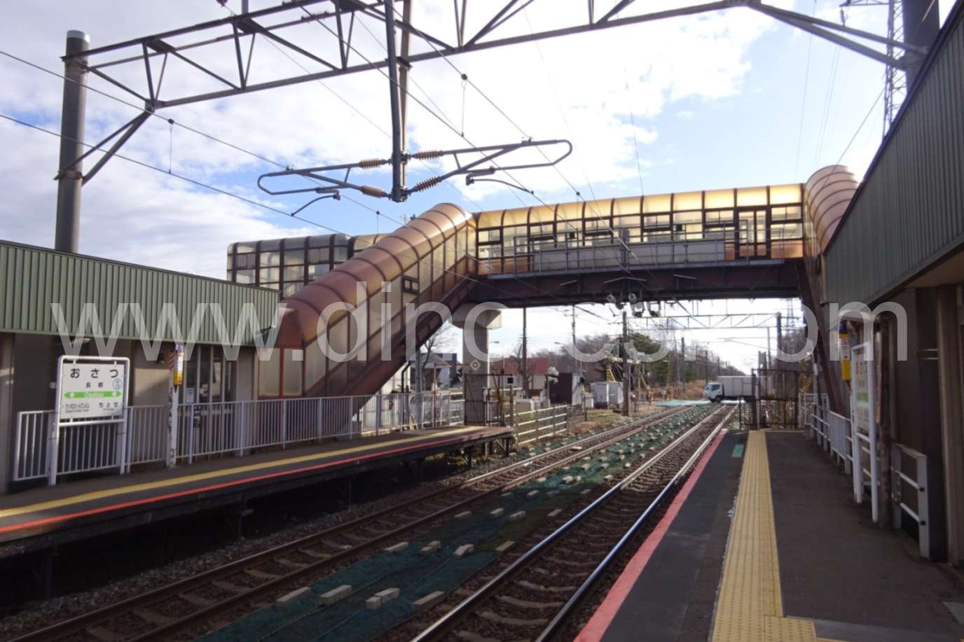 長都メンズエステの駅前の写真です。picture of Osatsu station where to find spa and massage salons