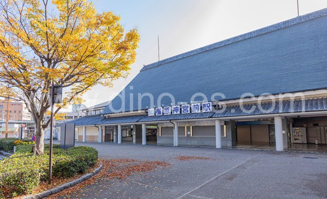 橿原神宮前メンズエステの駅前の写真です。picture of Kashiharajingū-mae station where to find spa and massage salons