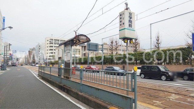 女学院前メンズエステの駅前の写真です。picture of Jogakuin-mae station where to find spa and massage salons