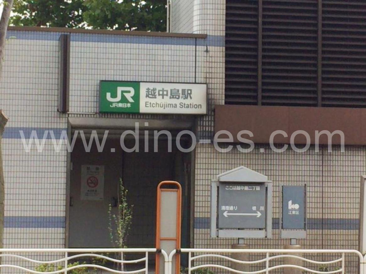 越中島メンズエステの駅前の写真です。picture of Etchūjima station where to find spa and massage salons