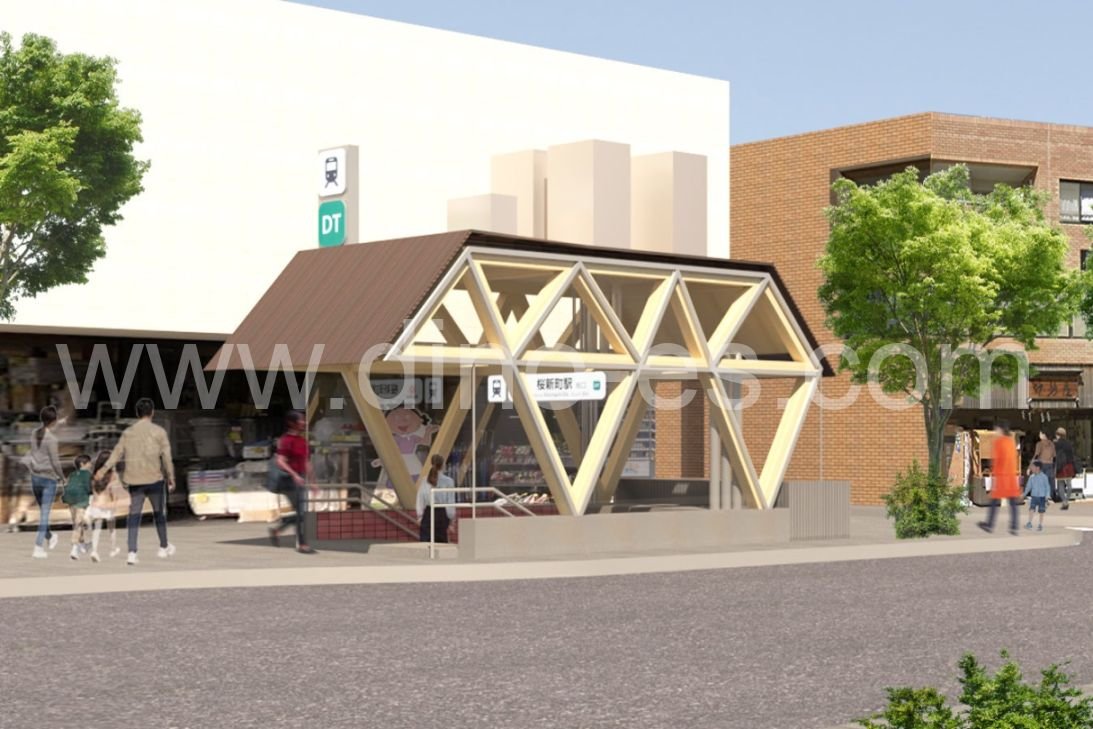 桜新町メンズエステの駅前の写真です。picture of Sakura-Shinmachi station where to find spa and massage salons