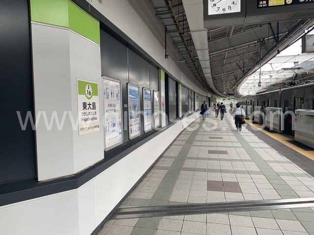 東大島メンズエステの駅前の写真です。picture of Higashi-Ōjima station where to find spa and massage salons