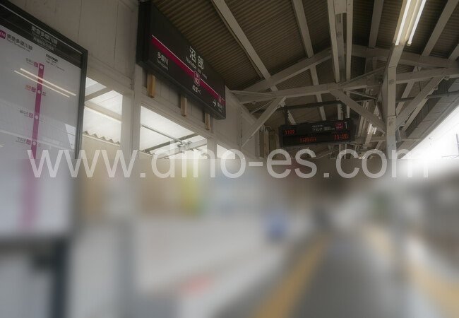 沼部メンズエステの駅前の写真です。picture of Numabe station where to find spa and massage salons