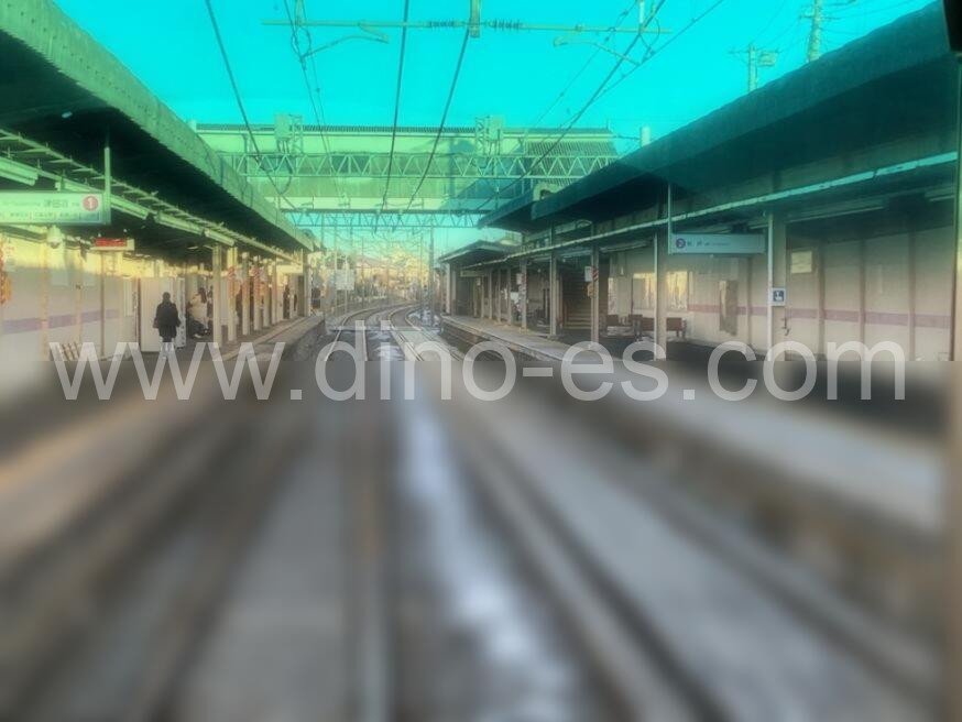 松戸新田メンズエステの駅前の写真です。picture of Matsudo-Shinden station where to find spa and massage salons