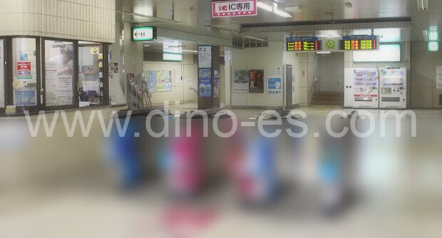 秋山メンズエステの駅前の写真です。picture of Akiyama station where to find spa and massage salons