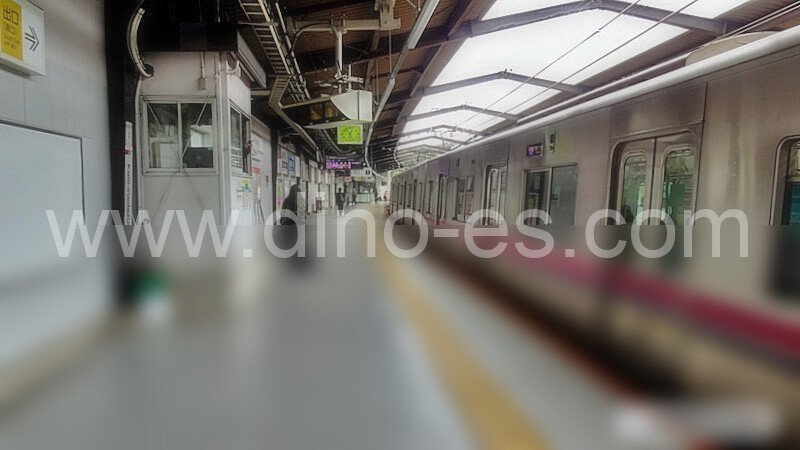 京王稲田堤メンズエステの駅前の写真です。picture of Keiō Inadazutsumi station where to find spa and massage salons