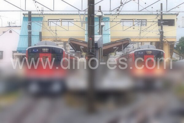 箱根板橋メンズエステの駅前の写真です。picture of Hakone-Itabashi station where to find spa and massage salons