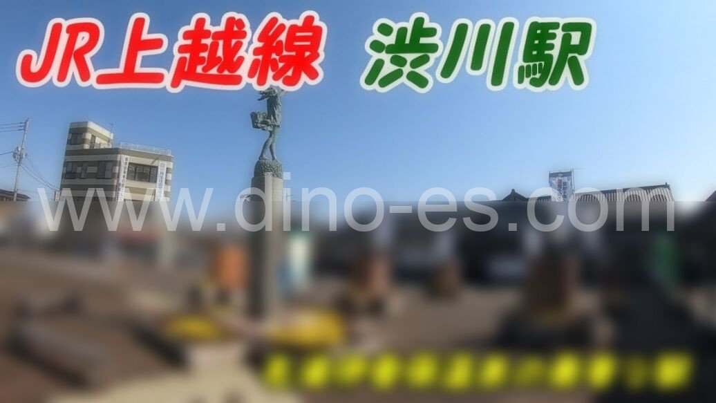 渋川メンズエステの駅前の写真です。picture of Shibukawa station where to find spa and massage salons