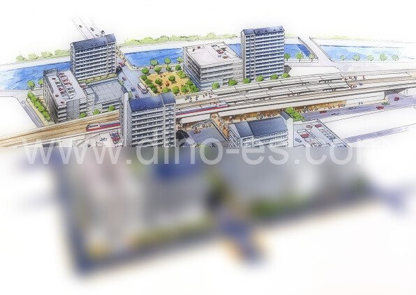 鳴海メンズエステの駅前の写真です。picture of Narumi station where to find spa and massage salons