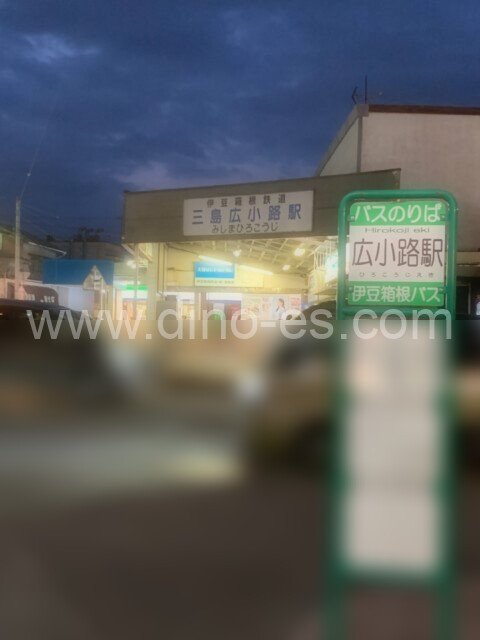 三島広小路メンズエステの駅前の写真です。picture of Mishima-Hirokōji station where to find spa and massage salons
