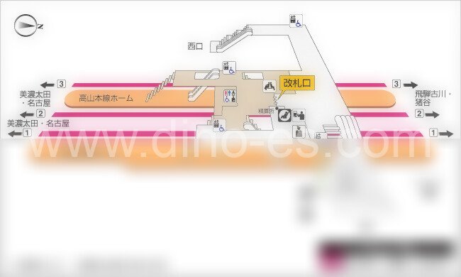 高山メンズエステの駅前の写真です。picture of Takayama station where to find spa and massage salons