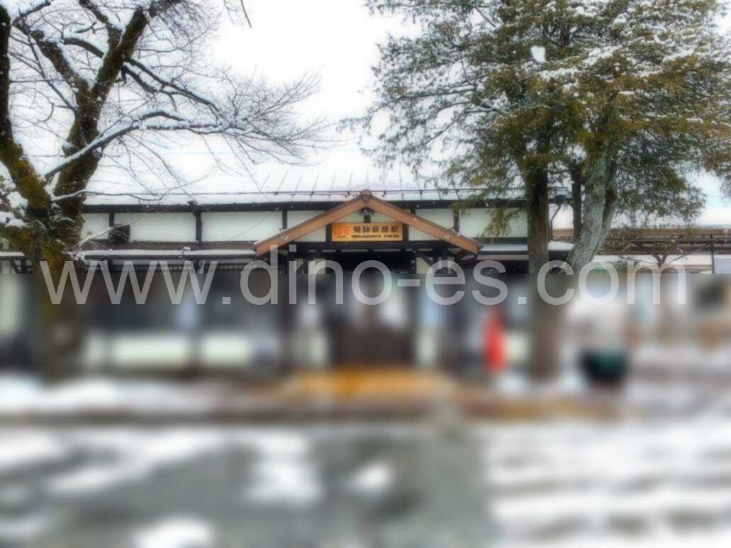 飛騨萩原メンズエステの駅前の写真です。picture of Hida-Hagiwara station where to find spa and massage salons