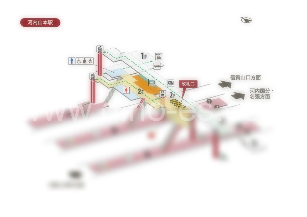 河内山本メンズエステの駅前の写真です。picture of Kawachi-Yamamoto station where to find spa and massage salons