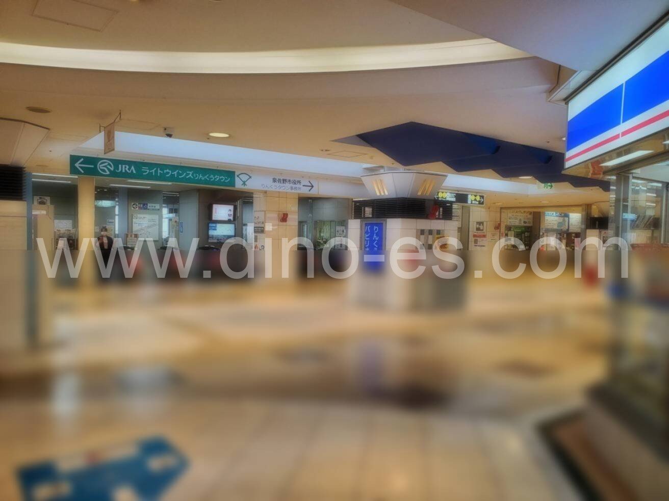 りんくうタウンメンズエステの駅前の写真です。picture of Rinkū Town station where to find spa and massage salons