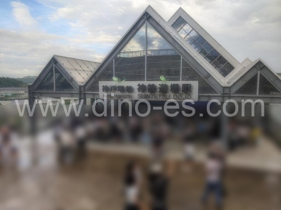 神鉄道場メンズエステの駅前の写真です。picture of Shintetsu Dōjō station where to find spa and massage salons