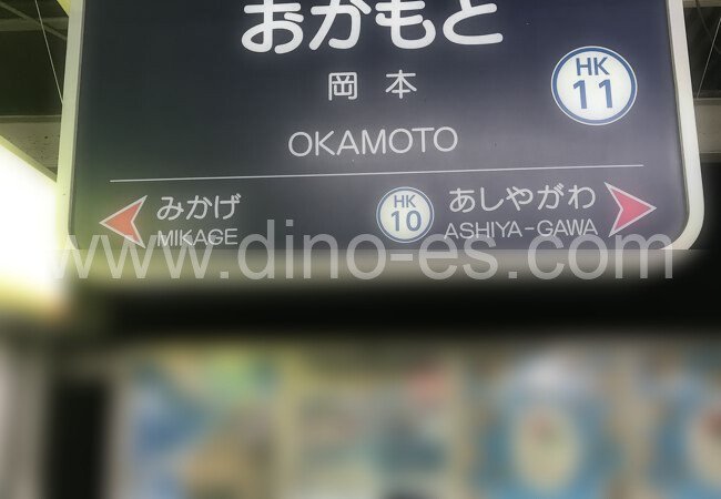 岡本(兵庫)メンズエステの駅前の写真です。picture of Okamoto station where to find spa and massage salons