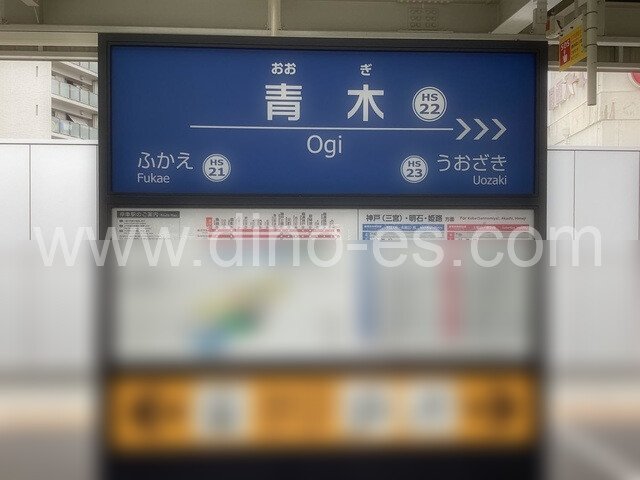 青木メンズエステの駅前の写真です。picture of Ōgi station where to find spa and massage salons