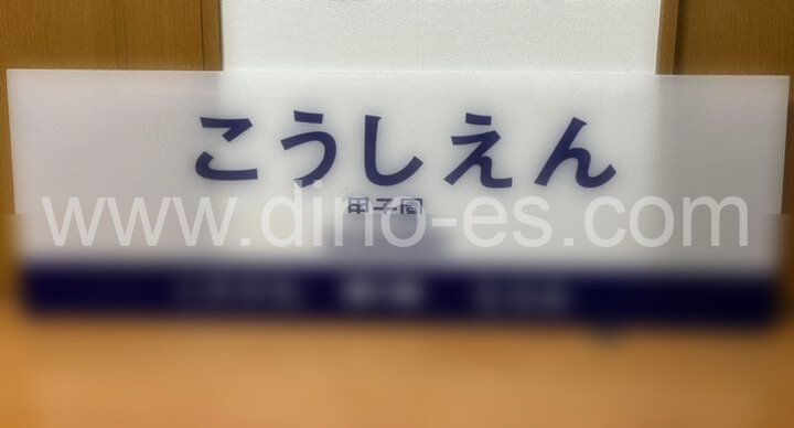 甲子園メンズエステの駅前の写真です。picture of Kōshien station where to find spa and massage salons