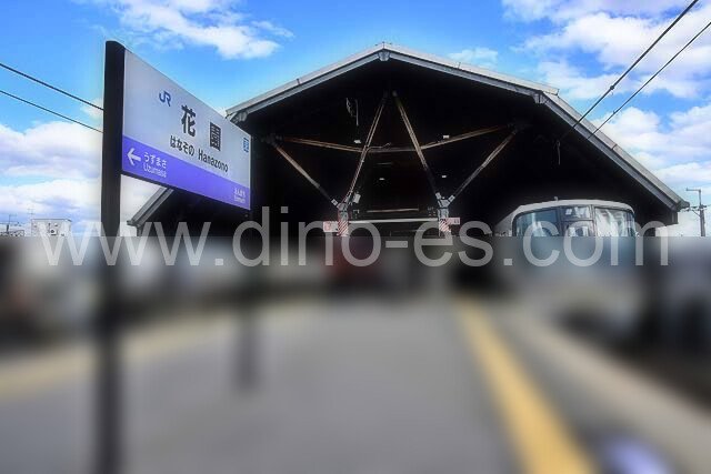 花園(京都)メンズエステの駅前の写真です。picture of Hanazono station where to find spa and massage salons