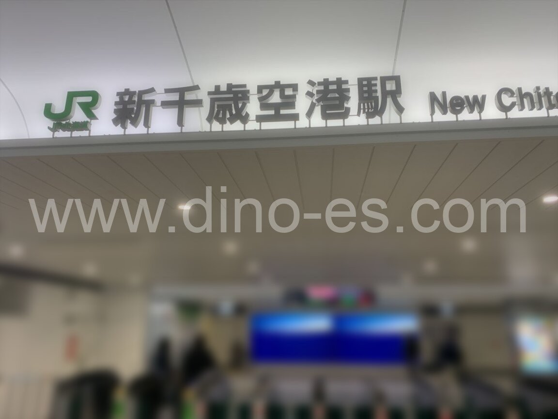 新千歳空港メンズエステの駅前の写真です。picture of New Chitose Airport station where to find spa and massage salons